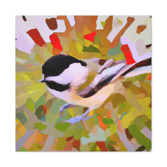 "Chickadee in Impressionism" - Canvas
