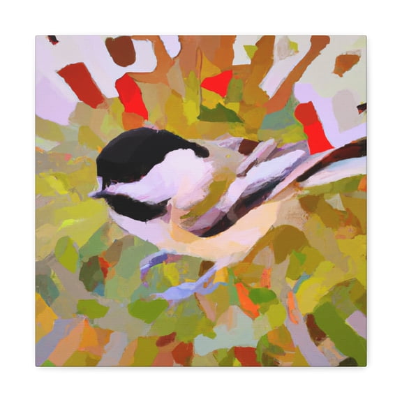 "Chickadee in Impressionism" - Canvas