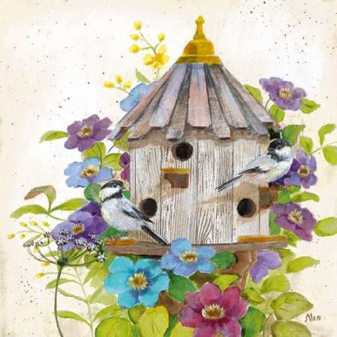 Chickadees Canvas Art - Nan (24 x 24)