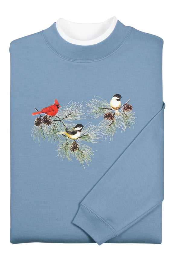 Chickadees & Cardinal Sweatshirt