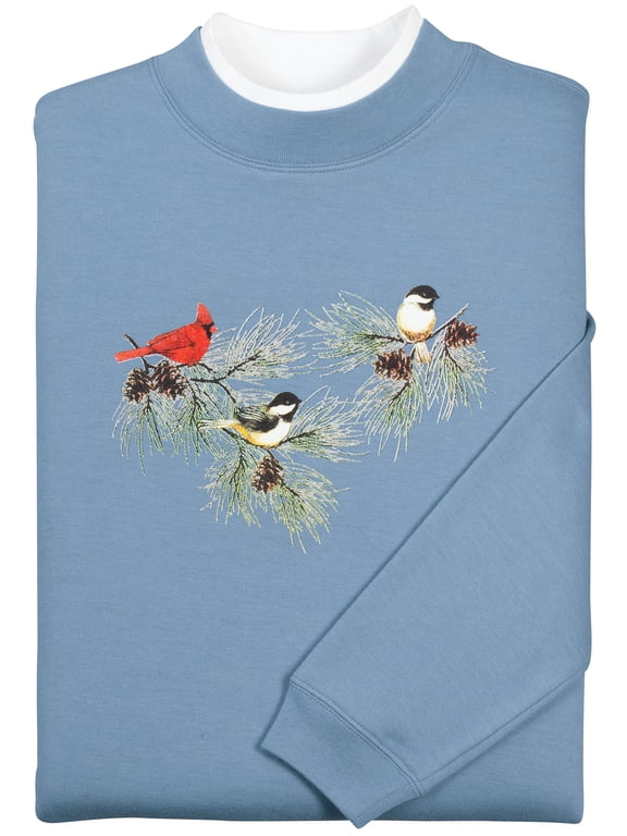Chickadees & Cardinal Sweatshirt