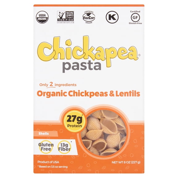 Chickapea Pasta Shells,8 Oz (Pack Of 6)