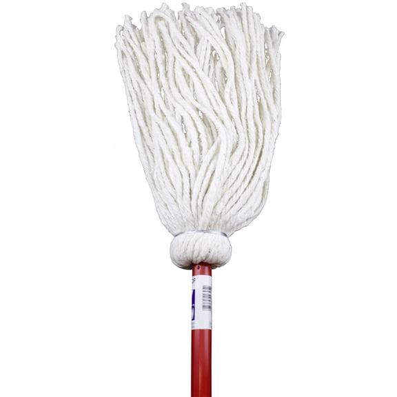 Chickasaw 11014L Deck Mop with Hanger, 14 oz Headband, 63 in L, Cotton/Yarn Mop Head, Metal Handle
