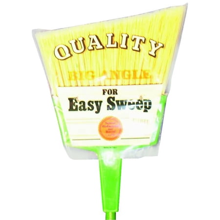 Chickasaw #20 Flagged Angle Broom, Plastic Bristle, Green