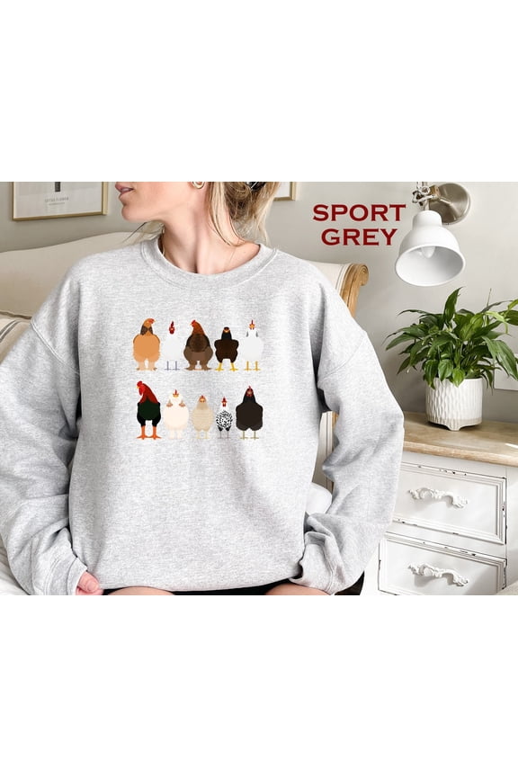 Chicken And Rooster Sweatshirt For Chicken, Farm Life Shirt, Farm Animal Hoodie,Chicken Lady Sweater, Chicken Shirt,Love Chickens All Size S-5XL
