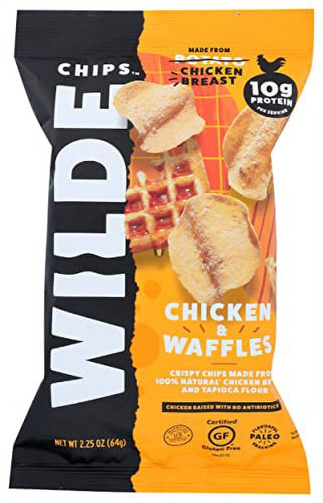 Chicken And Waffles Chicken Chips By Wilde Chips, Thin And Crispy, High