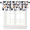 thumbnail image 1 of Chicken Animal Curtains Valances for Kitchen Vintage Cocks and Hens Rustic Chicken Curtains Valances Living Room Decor 54"x18", 1 of 5