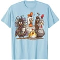 thumbnail image 1 of Chicken Art Crazy Gifts Family Softstyle Unisex T-Shirt,Light Blue Color,Size L, 1 of 5