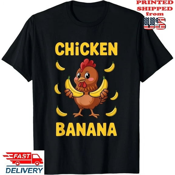 Chicken Banana T-Shirt Unisex S-5XL Hot Trending Shirt, Vintage Birthday Gift