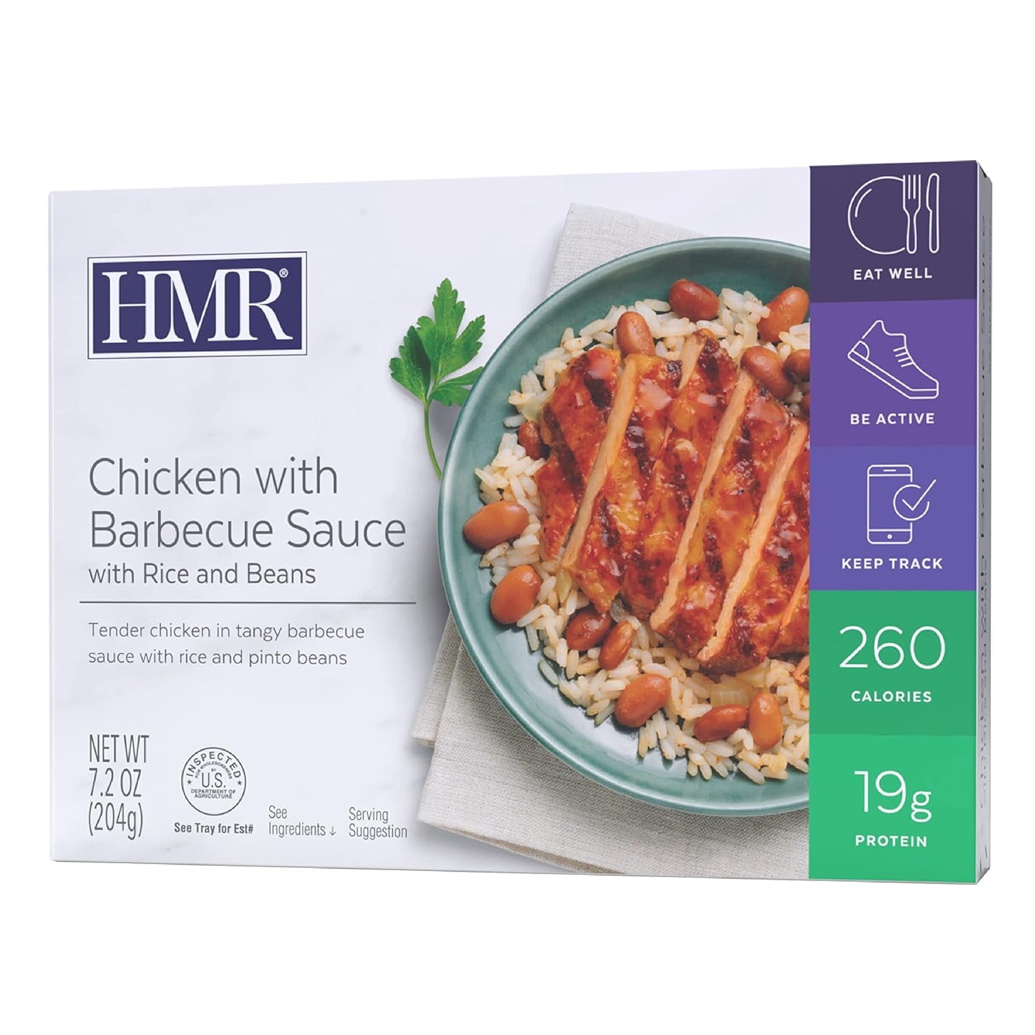 Chicken with Barbecue Sauce Entrée Prepackaged Lunch or Dinner to