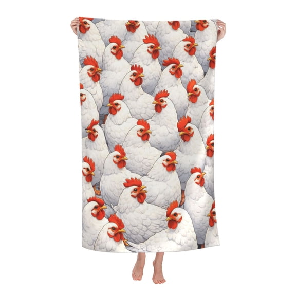 Chicken Bath Towel Soft and Highly Absorbent for Adults