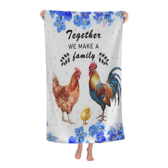 Chicken Bath Towel Soft and Highly Absorbent for Adults