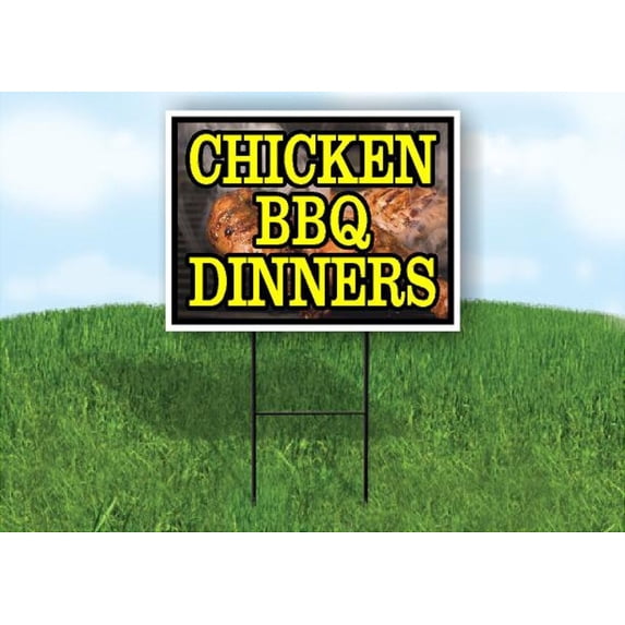 Chicken Bbq Dinners Chicken Photo Yard Sign Road Sign (Excluding Stand ...