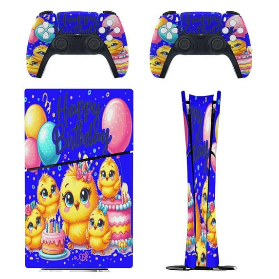 Chicken, Birthday PS5/PS5 Slim Digital Disc Skin Sticker For Console And Controller Skins