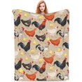thumbnail image 1 of Chicken Blanket Gifts for Kids Adults Soft Warm Lightweight Cozy Cute Domestic Hens and Roosters Throw Blankets for Bed Living Room Sofa Couch Farmhouse Decor 40x50in, 1 of 6