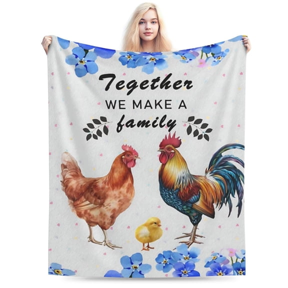 Chicken Blanket Rooster Fleece Throw Blanket for All Seasons 50x40