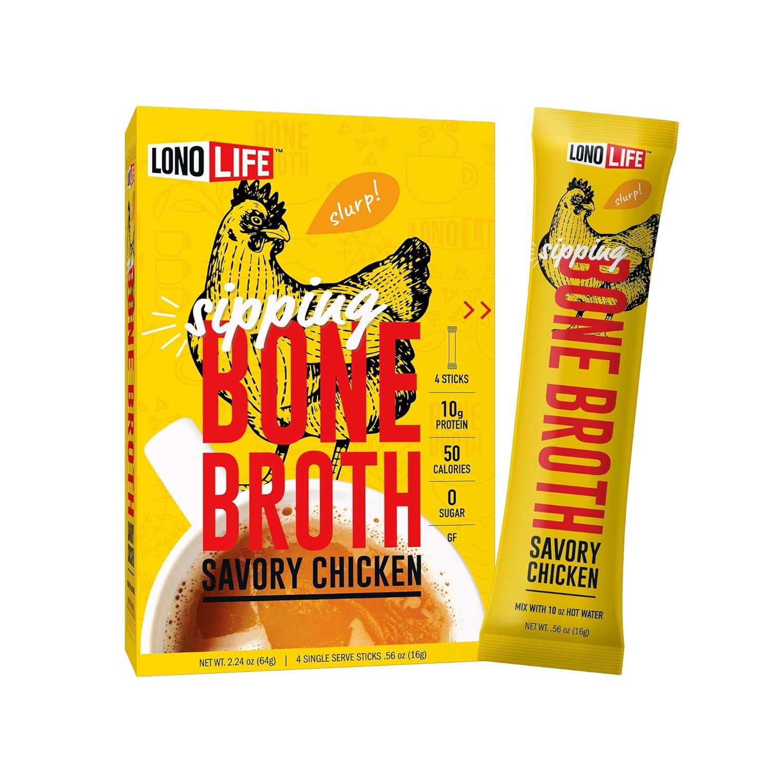 Chicken Bone Broth Sticks 10g Protein Keto Friendly 24 Portable chicken-bone-broth-sticks-10g-protein-keto-friendly-24-portable