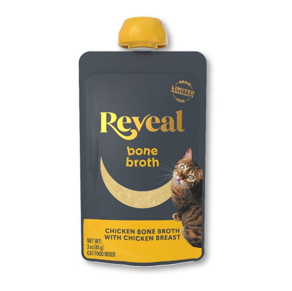 Reveal Pet Food Natural Cat Treats Chicken Bone Broth with Chicken ...