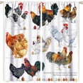 thumbnail image 1 of Chicken Breed Collection Curtains Watercolor Cartoon Farm Animal Hen Rooster Modern Bedroom Living Room Blackout Rod Pocket Decoration Window Drapes 2 Panels W21xL54in, 1 of 1