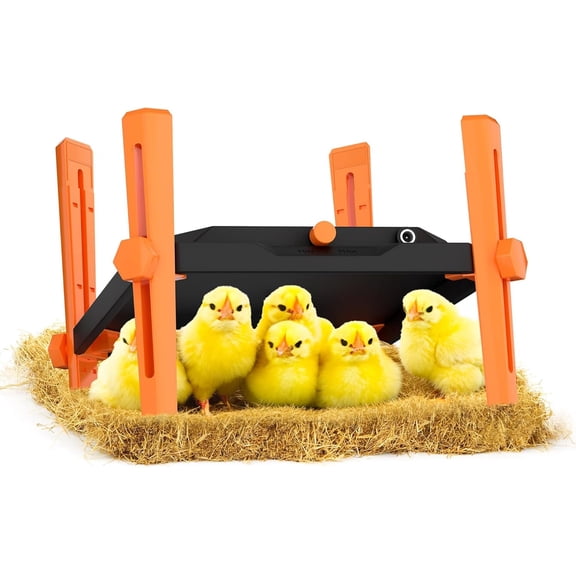 Chicken Brooder Heater for Chicks - Chick Brooder Heat Plate - 12 x 12 Indoor Brooder Heating Kit with Adjustable Height and Temperature Display