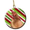 thumbnail image 1 of Chicken Candy Cane Holiday Christmas Ceramic Ornament, 1 of 3