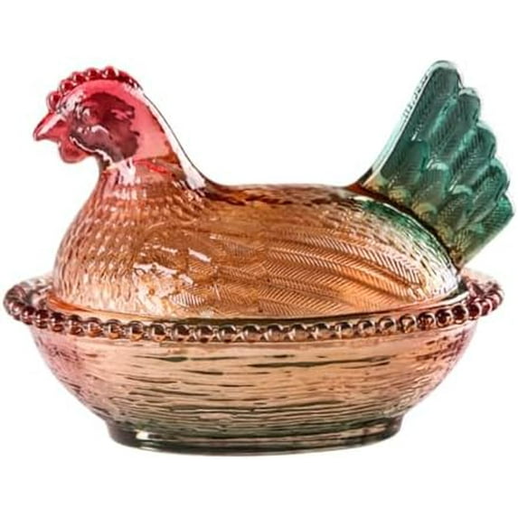 Chicken Candy Dish with Lid Candy Jar Snack Bowl Cookie Jar Hen Shape ...