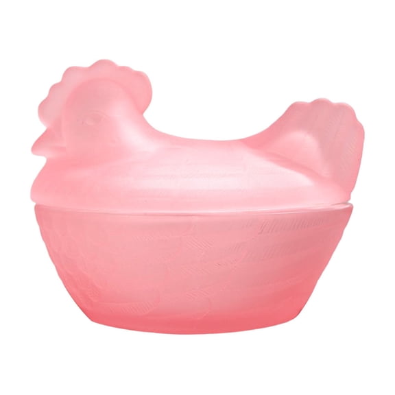 Chicken Candy Jar Pink Handcrafted Storage Container Decorative Kitchen accessory Gift Item