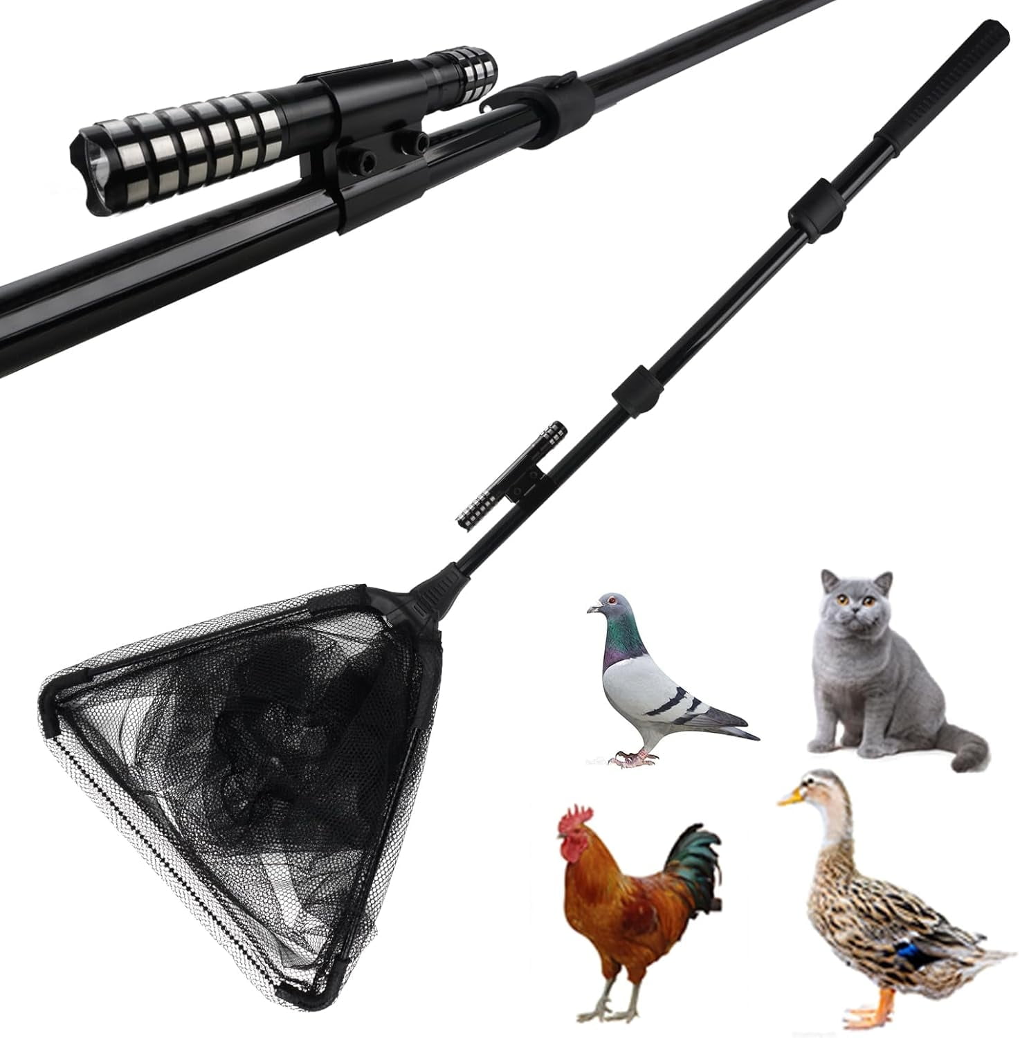 Smarkey Chicken Catch Net Animal Catcher Tools, Collapsible, for Birds, Cats, Chickens, Bats, Ducks, Geese, Raccoons