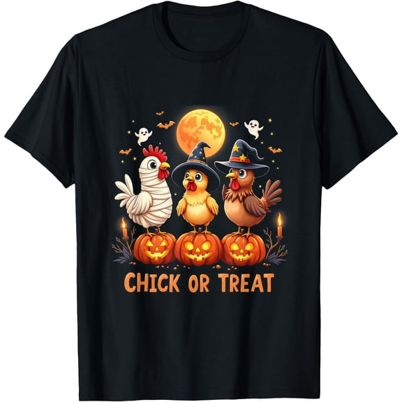 Chicken Chick Or Treat Funny Unisex S-5XL T-Shirt