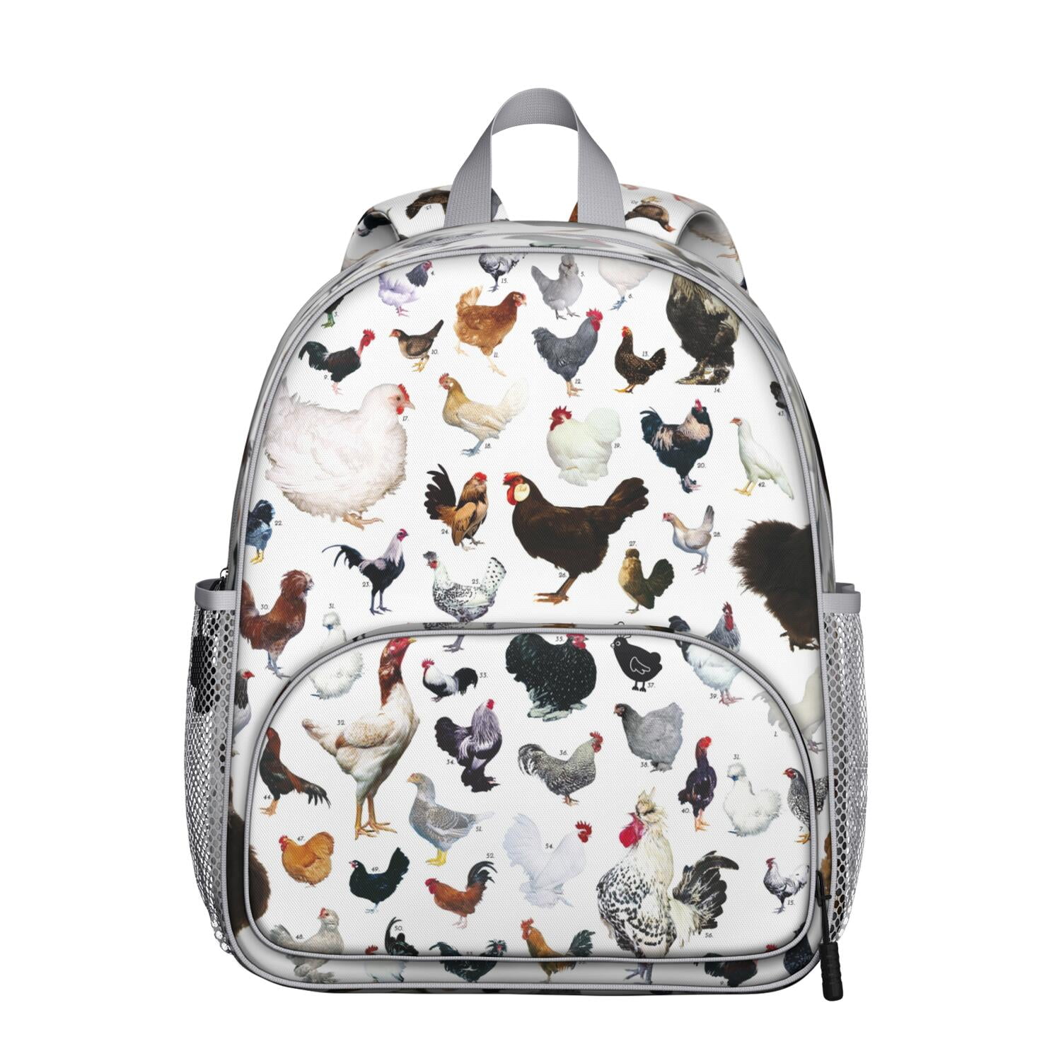 ChickenPattern Student Backpack Egg Hen Rooster Cluck Coop ChickenPattern Student Backpack Egg Hen Rooster Cluck Coop