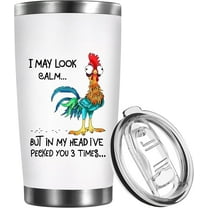 Chicken Choice for Chicken Lovers Women Men Funny Roaster Chicken Themed Ideas Girls for Friends 20 oz Stainless Steel Coffee Tumbler Cup Birthday Choice for Mothers Day Christmas, Chick