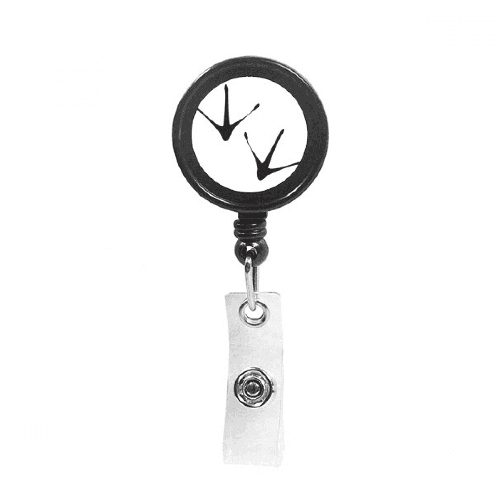 Chicken Claw Footprint Outline Protect Animal Retractable Keychain Badge Holder ID Badge
