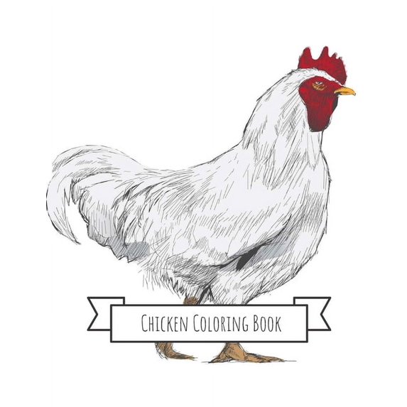 Chicken Coloring Book : Gifts for Kids 4-8, Girls or Adult Relaxation - Stress Relief Chicken lover Birthday Coloring Book A (Paperback)