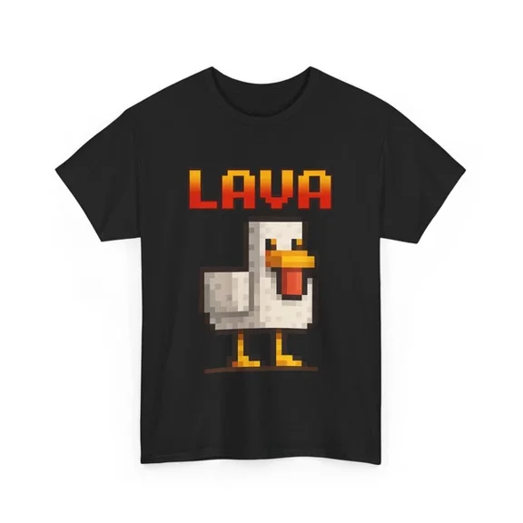 Chicken Cooked In Lava T-Shirt, Funny Pixel Chicken Gamer Shirt Unisex S-5XL Hot Trending Shirt, Vintage Birthday Gift