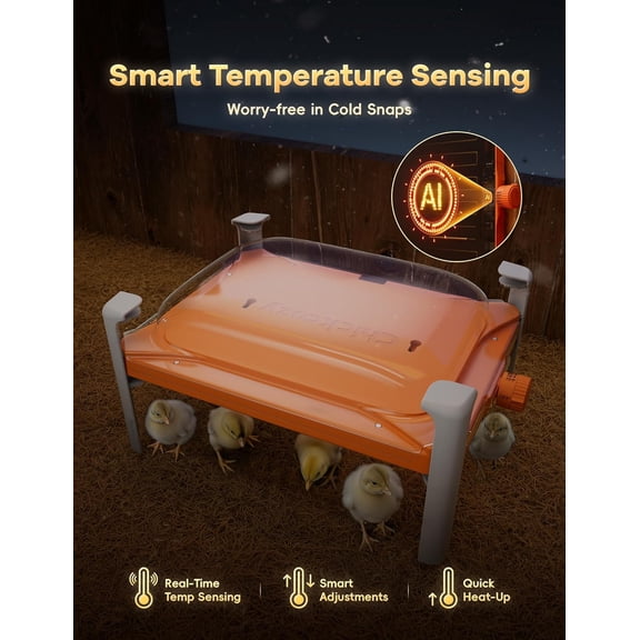 Chicken Coop  200W with Adaptive Sensor for Brooder, -Compliant Poultry Heating Plate