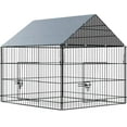 Chicken Coop 44"×41" Chicken Run for Yard Metal Chicken Pen with