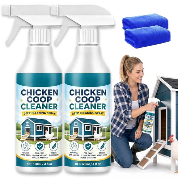 Chicken Coop Cleaner Spray Eliminates Mess in Minutes, Suitable for All Surfaces