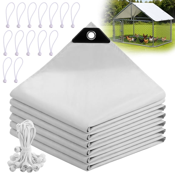 11.7 x 6.7 ft Chicken Coop Cover Large Walk-in Chicken Run Pen, Waterproof, Fence Chicken Cages Cover, (Only Cover, Frame Not Included)