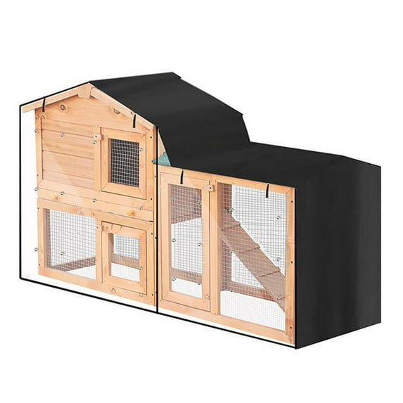 Chicken Coop Cover for Winter Outdoor Bird Cages Waterproof Dustproof Pet Kennel Protector Sturdy Durable Pet Supplies with PVC (WHITE)
