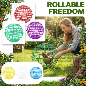 Chicken Coop Exercise Ball – Rollable Spherical Foraging Toy for Outdoor Poultry,Durable Plastic Sphere for Chickens & Birds