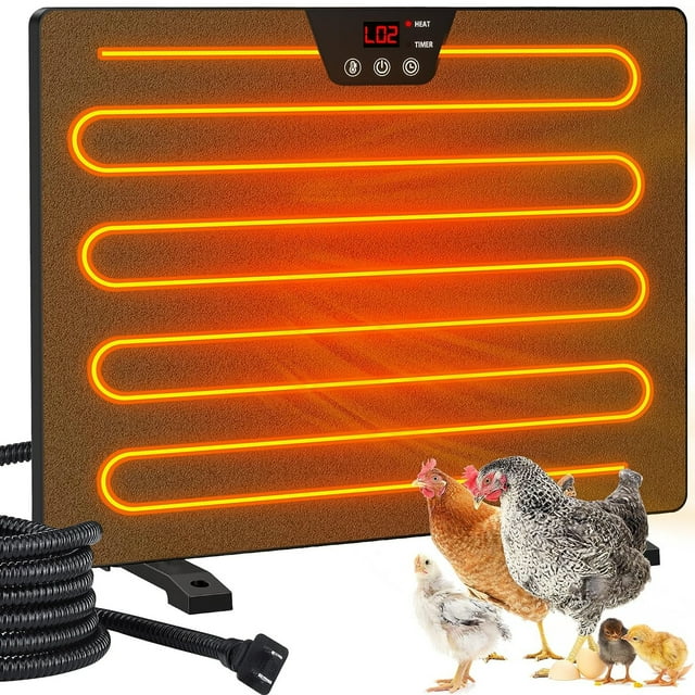Chicken Coop Heater, 100/200 Watts Radiant Heat Energy Efficient Design, Safer than Brooder