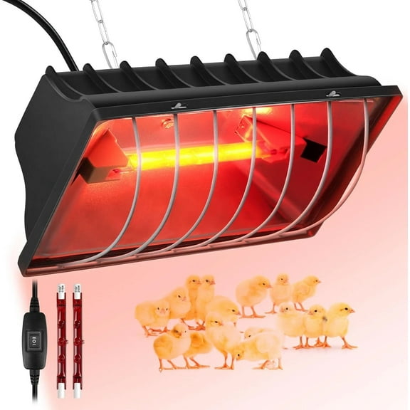 Chicken Coop Heater 250W Adjustable Heat Lamp for Chicken Chicks Livestock Supplies Indoor Warmer