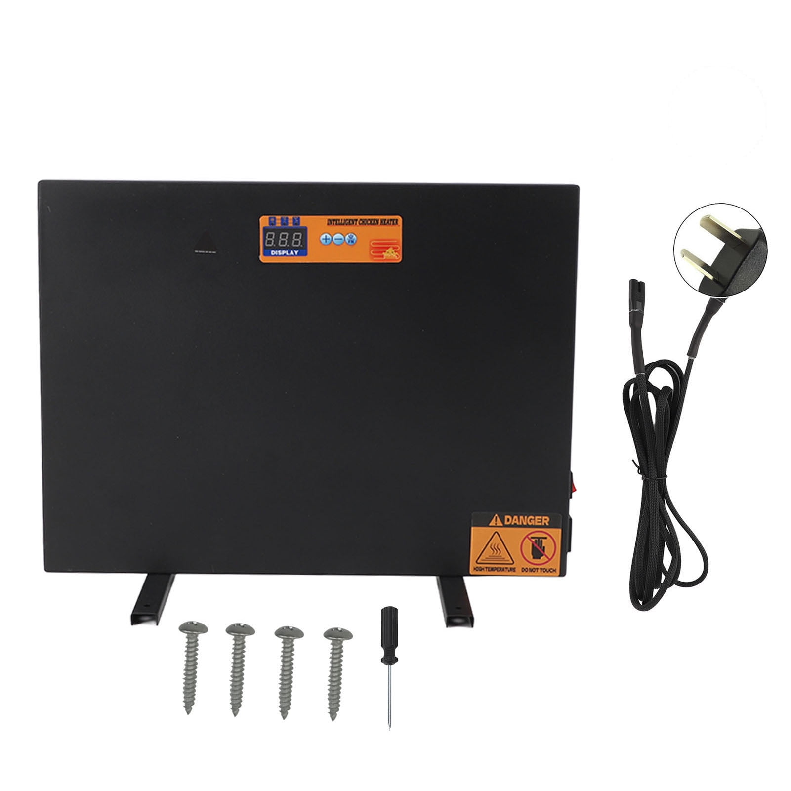 Chicken Coop Heater Black 150W Manual Control Anti Tipping Timer