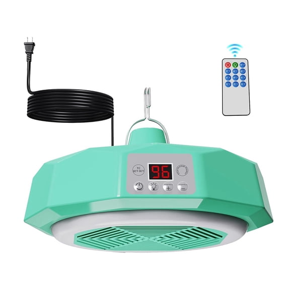 Chicken Coop Heater for Winter, Chicken Heater Built-in Lamp, Safety Thermostat Control, Overheat Protection US Plug