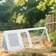 thumbnail image 1 of Chicken Coop Indoor Outdoor,Wooden Brooder Box,A-Frame Poultry Quail Cages Duck House with Ventilating Wire Rabbit Hutch for Small Animals (Grey), 1 of 7