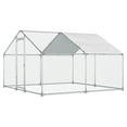 Chicken Coop Large Metal Run for 20 Chickens Walk in Yard Poultry Cage