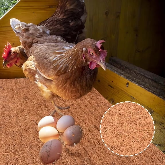 Chicken Coop Nesting Boxes, Hemp Chicken Coop Bedding, 12X12 In, Chicken Nesting Pads, 6 Pcs, Chicken Accessories for Real Chickens, Fiber, Laying Protection, Coop Gear