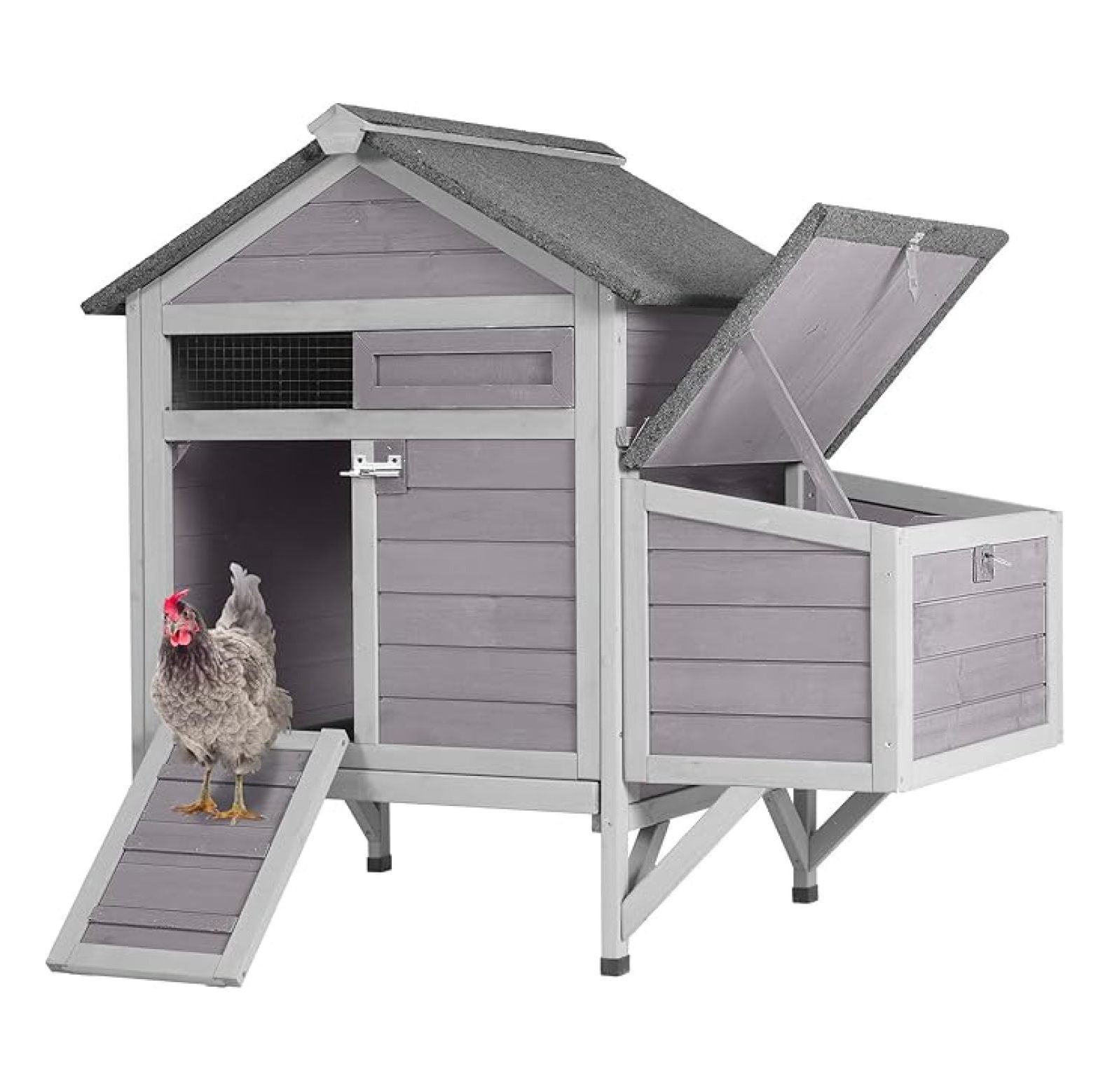 Chicken Coop Outdoor Chicken House with Nesting Box Waterproof Coop for ...