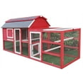 Chicken Coop Outlet Large 102" Wood Backyard Hen House Nesting Box & Run & Cleaning Tray