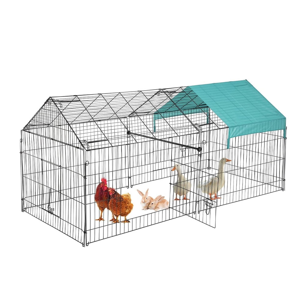 Chicken Coop Playpen, Small Animal Enclosure Cage with 8 Clips Design